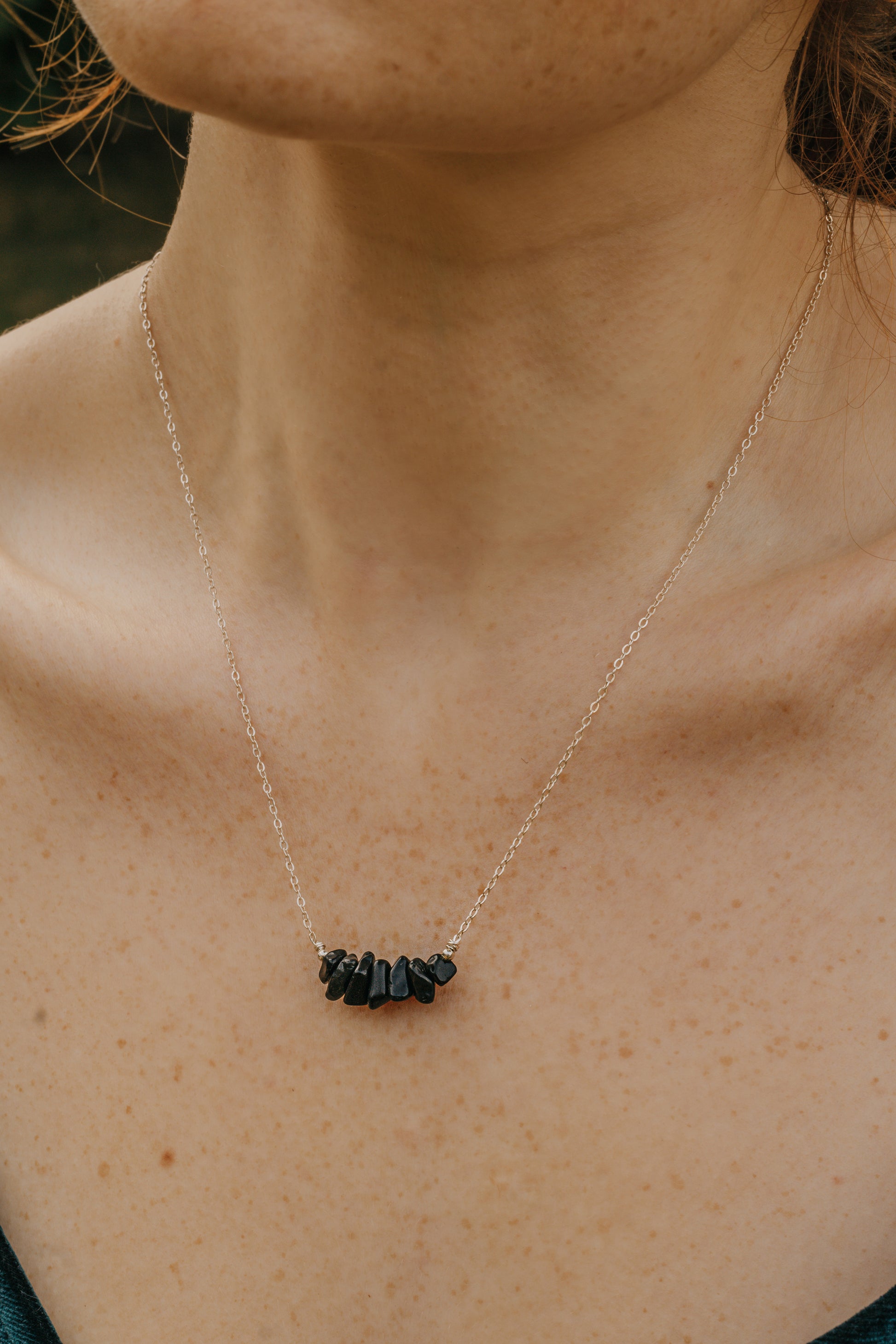 Obsidian necklace hot sale